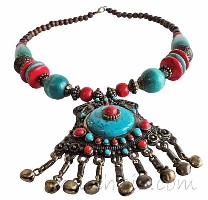 Indian ethnic necklace - click here for large view